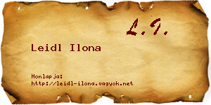 Leidl Ilona névjegykártya